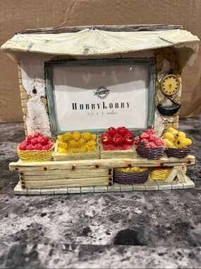 Hobby Lobby Fruit Market Photo Frame - Yellow & Red Accents 3.5x5
